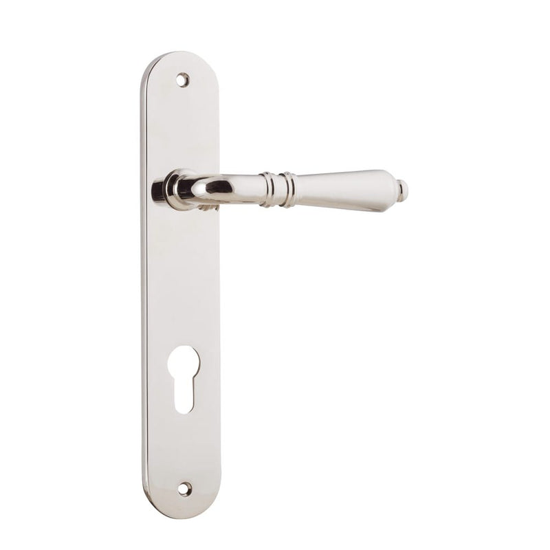 Door Lever Sarlat Oval Euro Polished Nickel