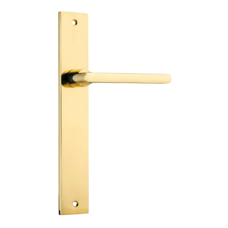 Door Lever Baltimore Rectangular Latch Polished Brass