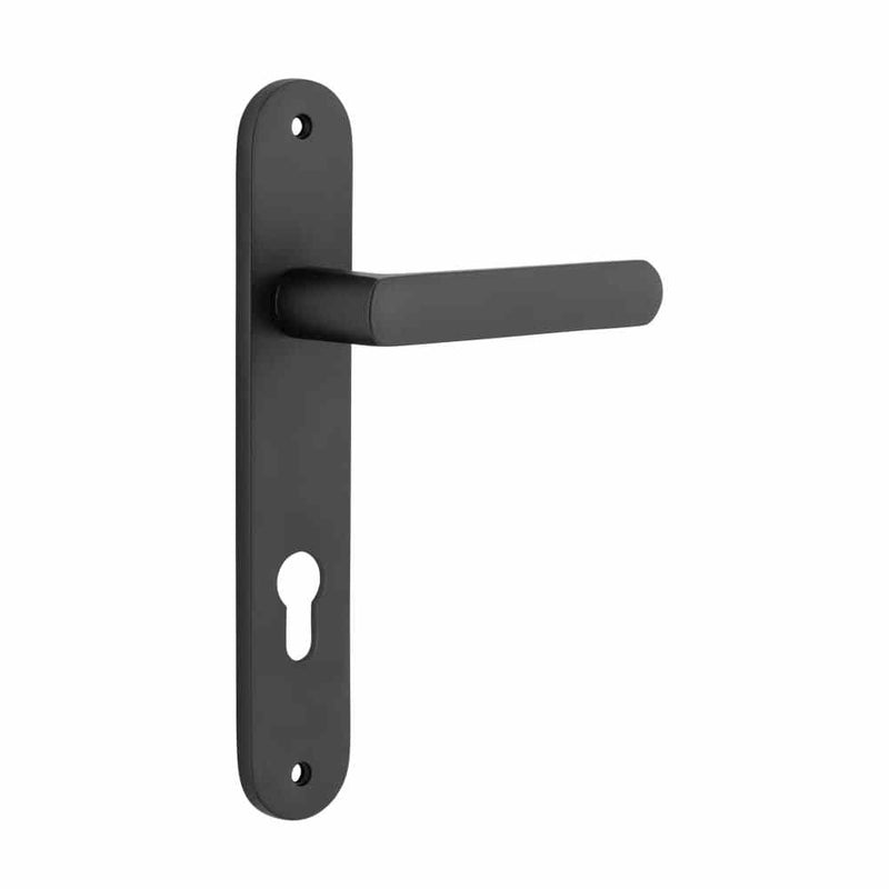 Door Lever Osaka Oval Euro Pair Matt Black