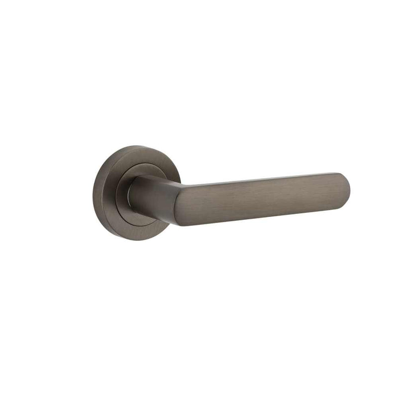 Door Lever Osaka Round Rose Signature Brass