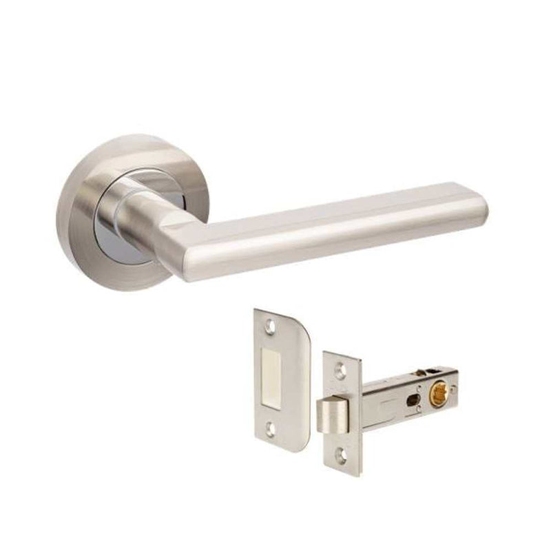 Zanda Epic Privacy Set Brushed Nickel and Chrome Plated Two-Toned