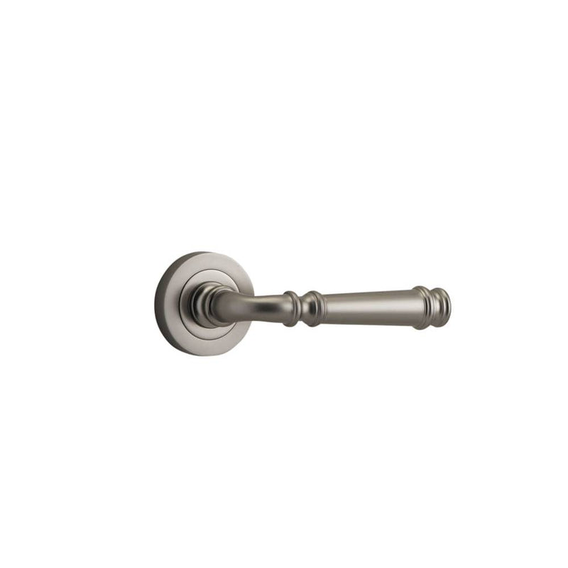 Door Lever Verona Round Rose Satin Nickel