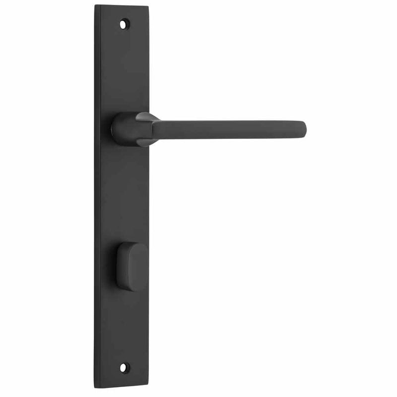 Door Lever Baltimore Rectangular Privacy Matt Black