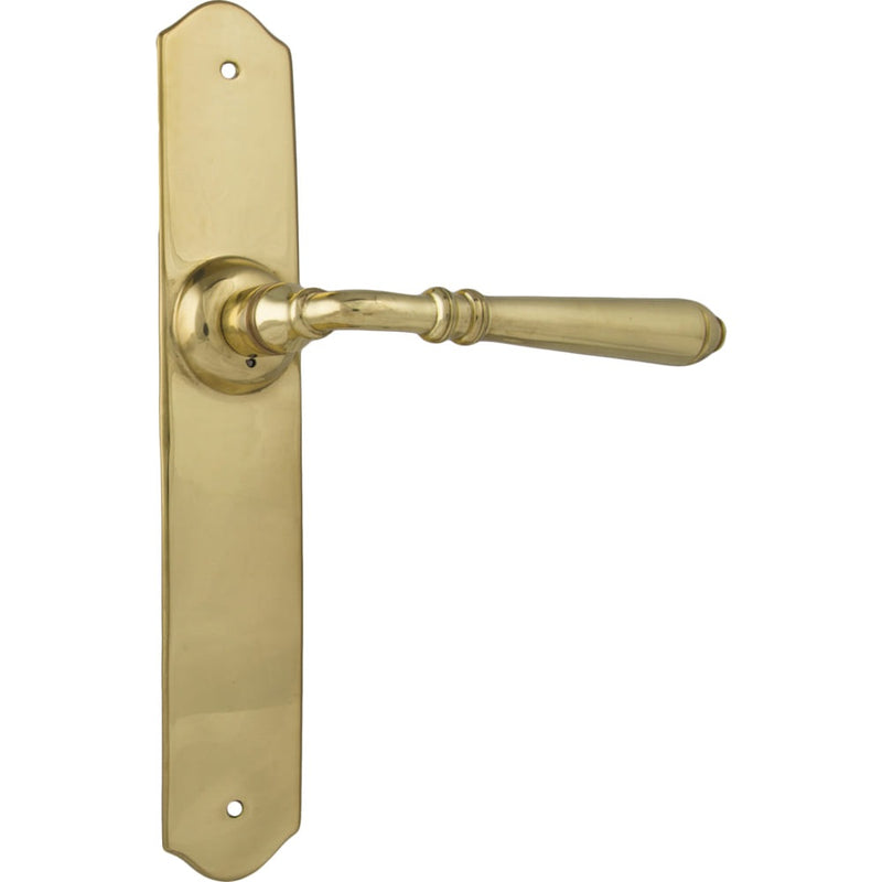 Door Lever Reims Latch Pair Polished Brass
