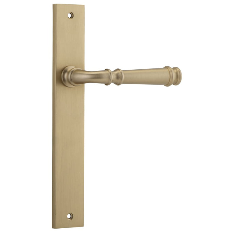 Door Lever Verona Rectangular Latch Brushed Brass