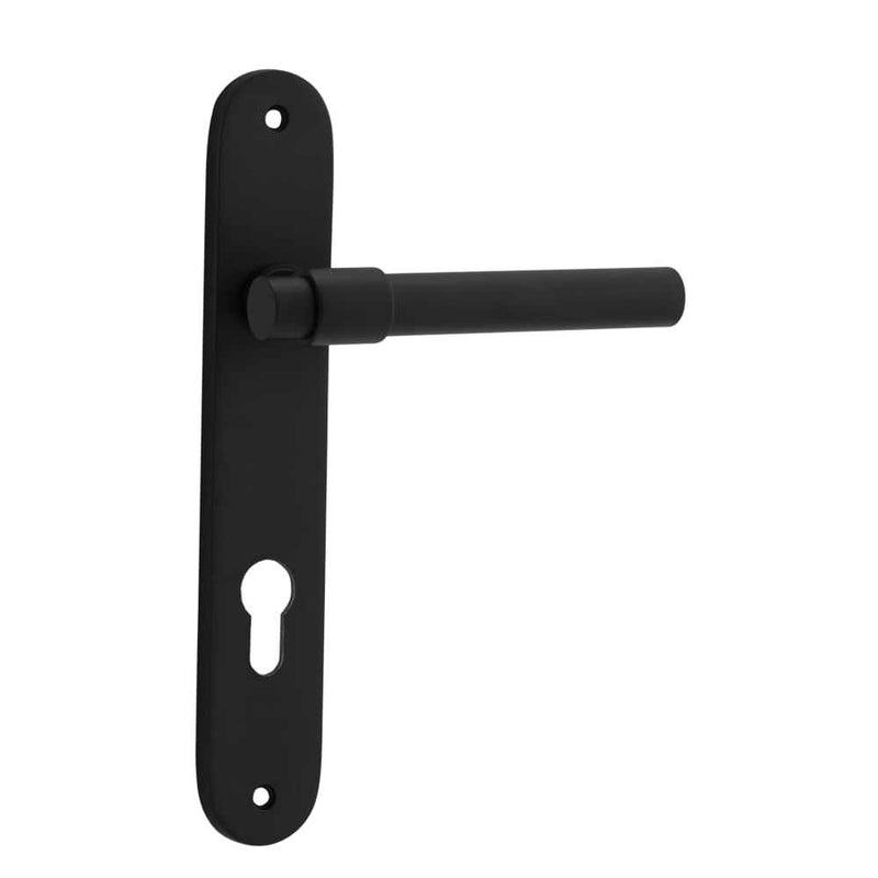 Door Lever Helsinki Oval Euro Pair Matt Black