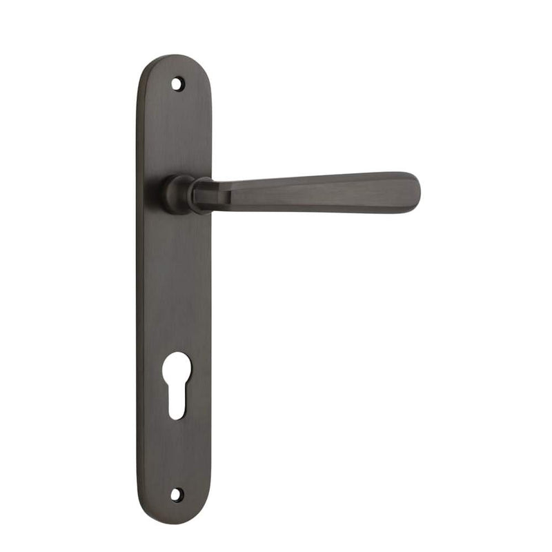 Door Lever Copenhagen Oval Euro Pair Signature Brass