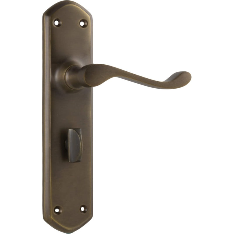 Door Lever Windsor Privacy Pair Antique Brass