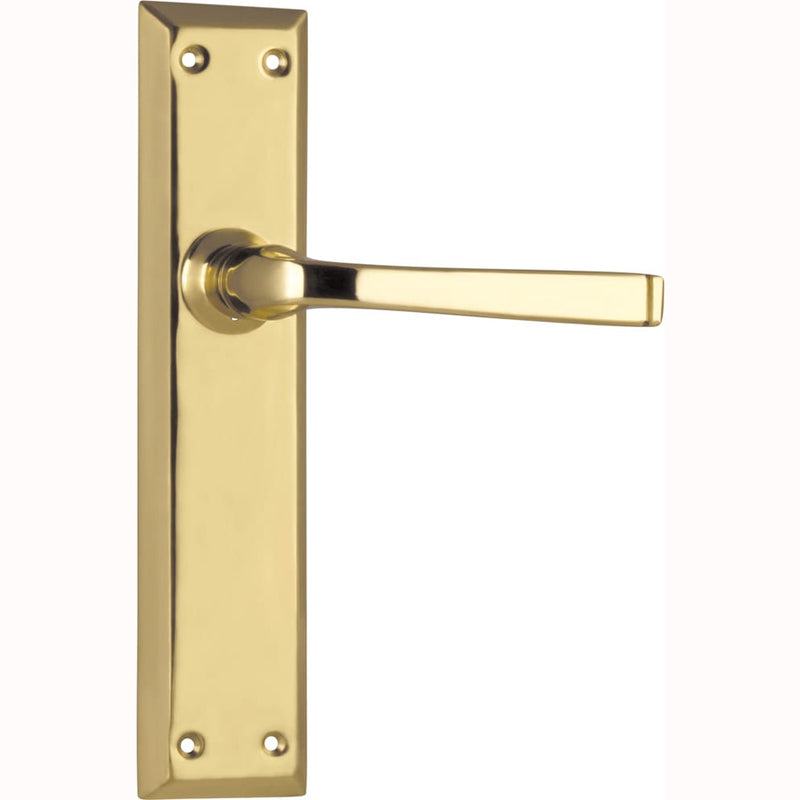 Door Lever Menton Latch Pair Polished Brass