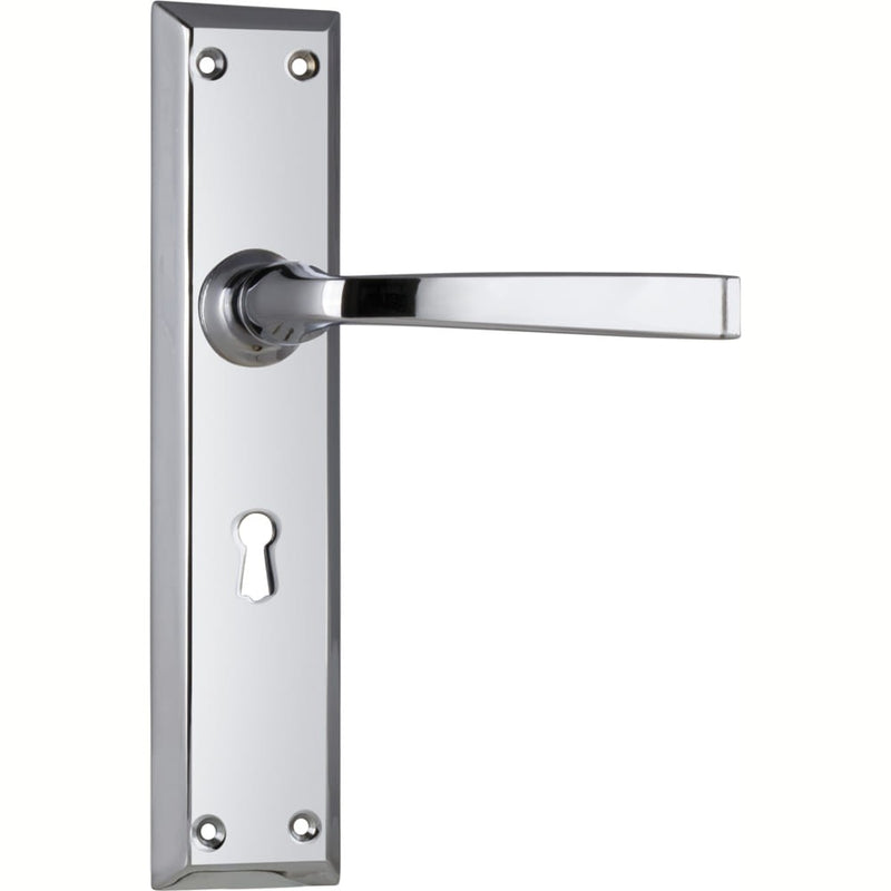 Door Lever Menton Lock Pair Chrome Plated