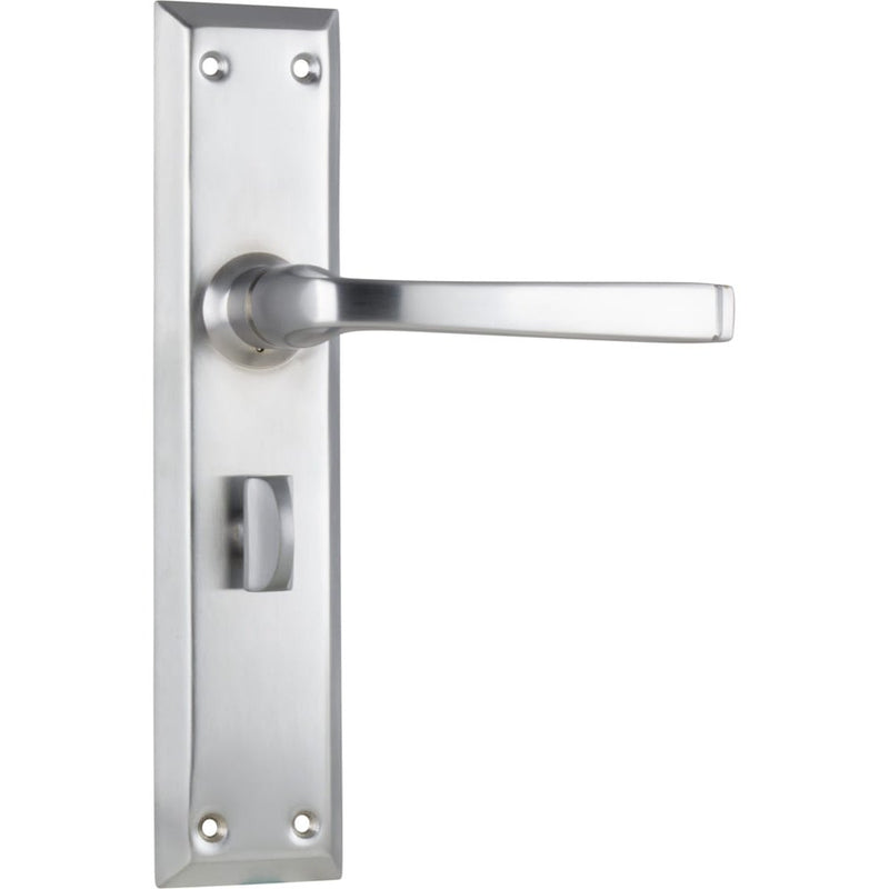 Door Lever Menton Privacy Pair Satin Chrome