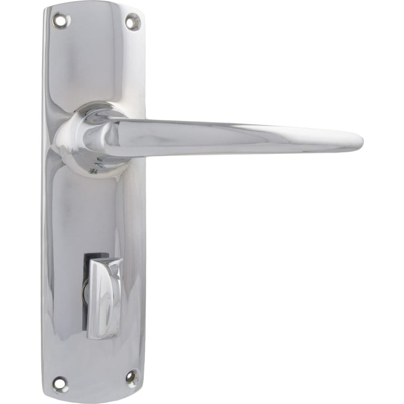 Door Lever Retro Privacy Pair Chrome Plated