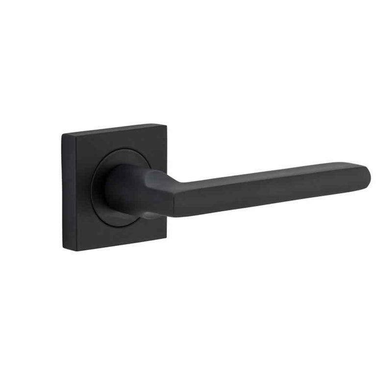 Door Lever Baltimore Square Rose Matt Black