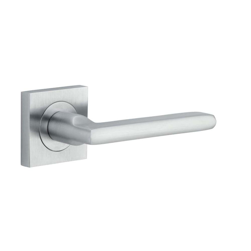 Door Lever Baltimore Square Rose Brushed Chrome