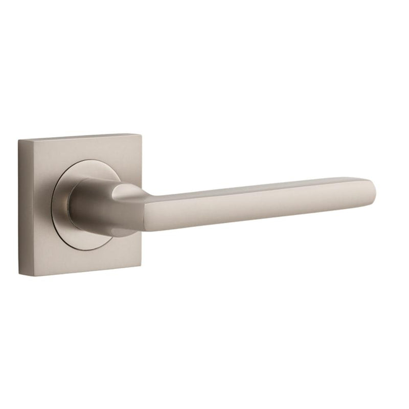 Door Lever Baltimore Square Rose Satin Nickel