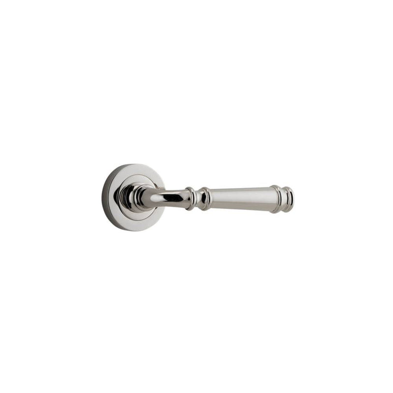 Door Lever Verona Round Rose Polished Nickel