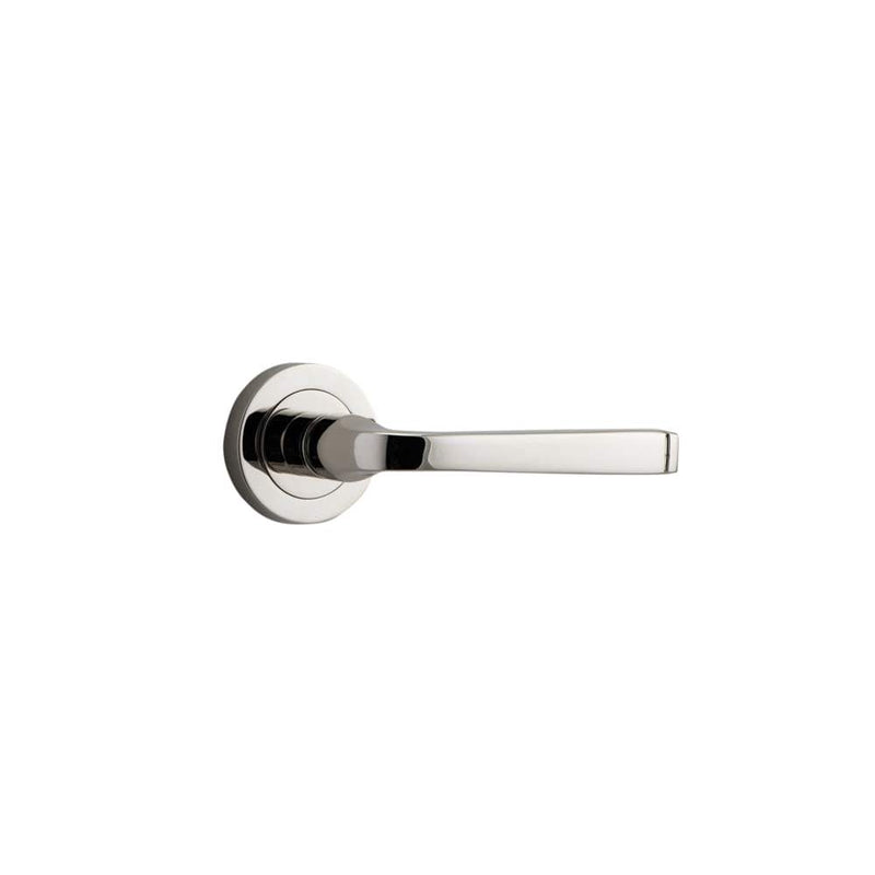 Door Lever Annecy Round Rose Polished Nickel