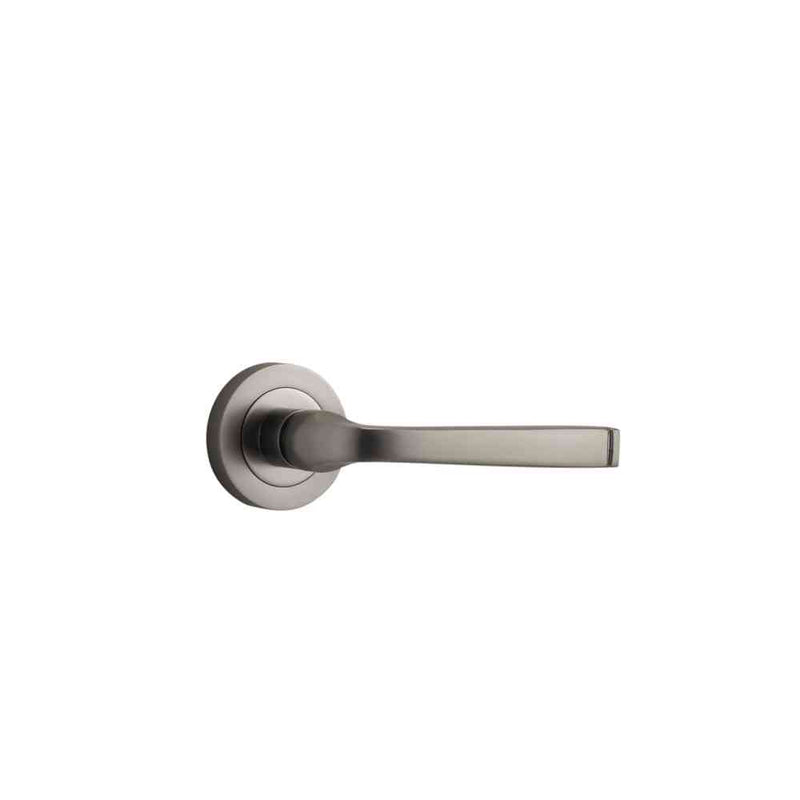 Door Lever Annecy Round Rose Satin Nickel
