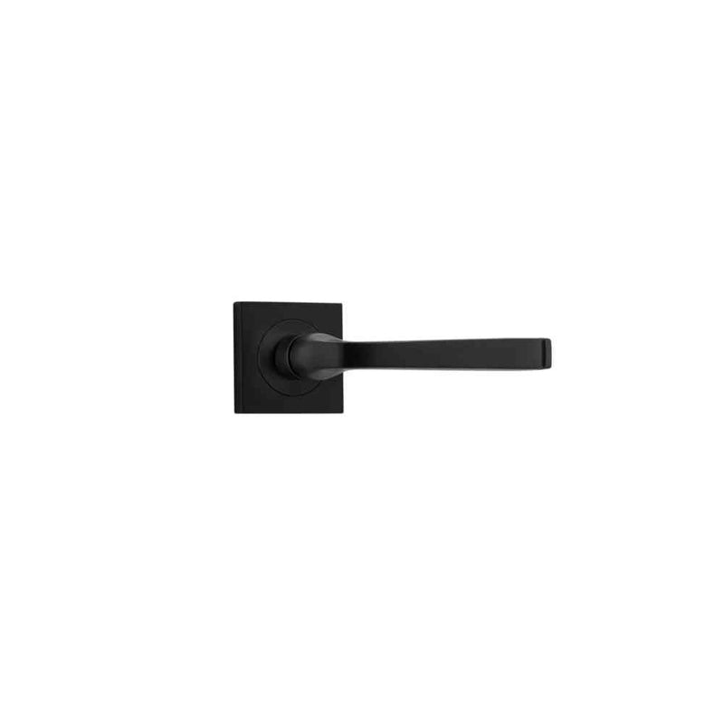 Door Lever Annecy Square Rose Matt Black