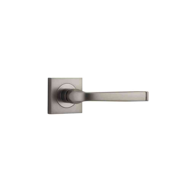 Door Lever Annecy Square Rose Satin Nickel