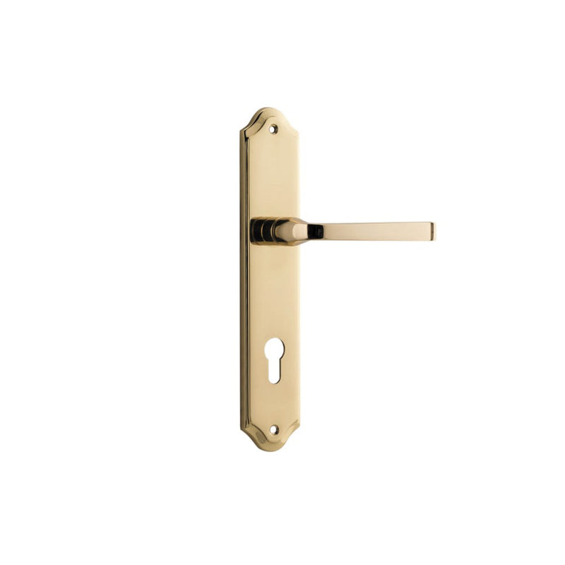 Door Lever Annecy Shouldered Euro Polished Brass