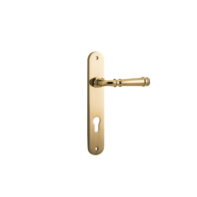 Door Lever Verona Oval Euro Polished Brass