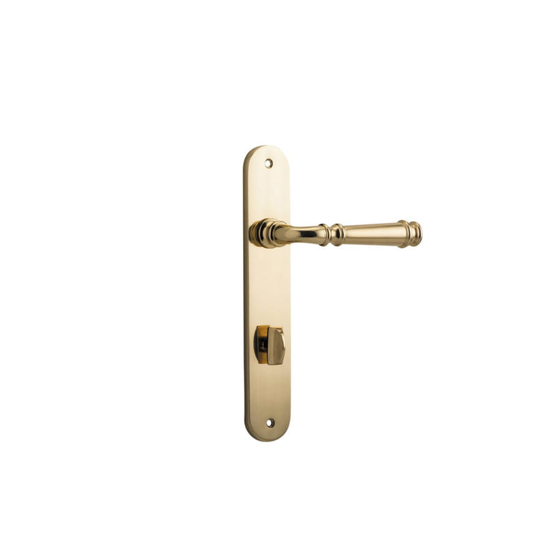 Door Lever Verona Oval Privacy Polished Brass