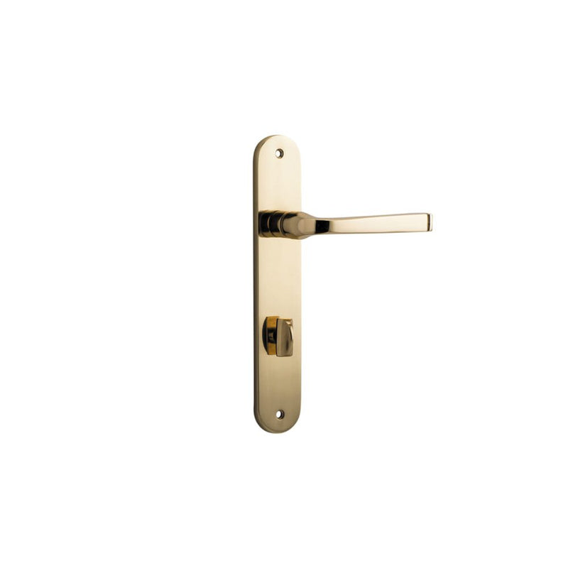 Door Lever Annecy Oval Privacy Polished Brass