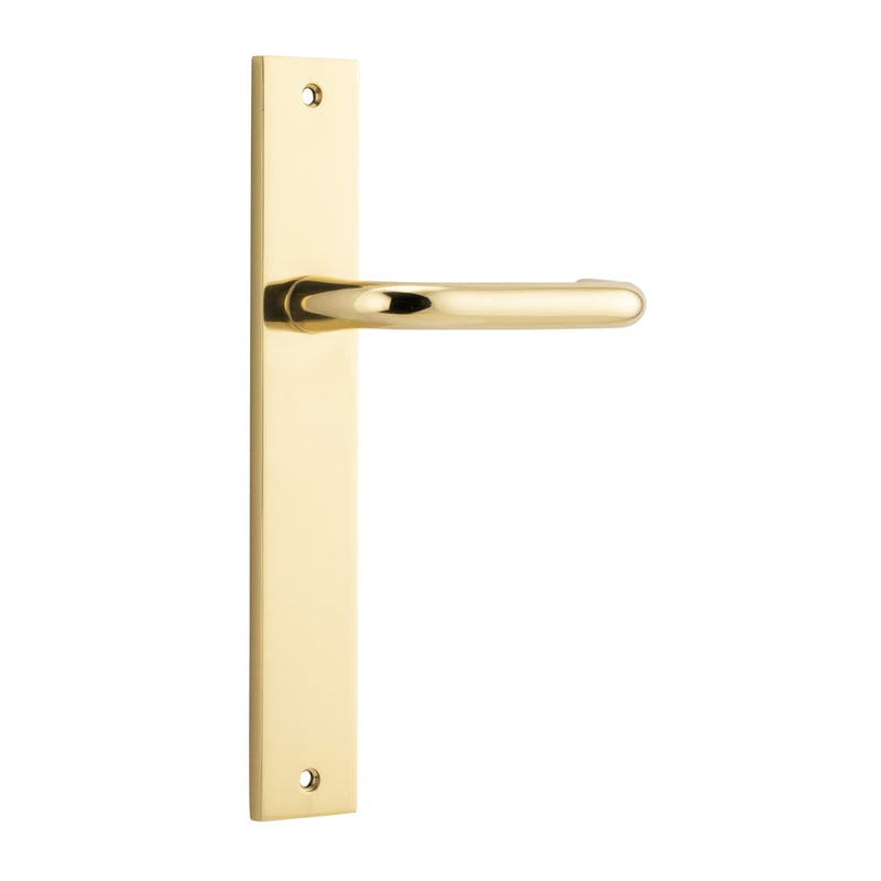 Door Lever Oslo Rectangular Latch Polished Brass