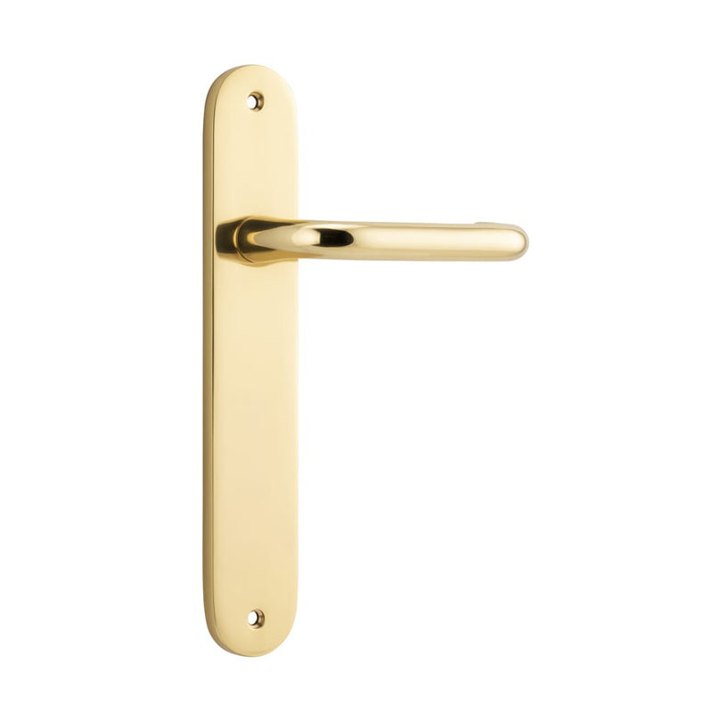Door Lever Oslo Oval Latch Polished Brass