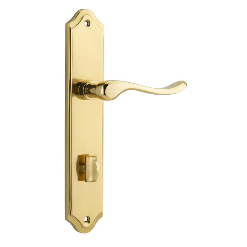 Door Lever Stirling Shouldered Privacy Pair Polished Brass