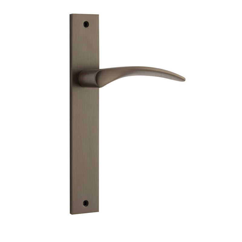 Door Lever Oxford Rectangular Latch Signature Brass