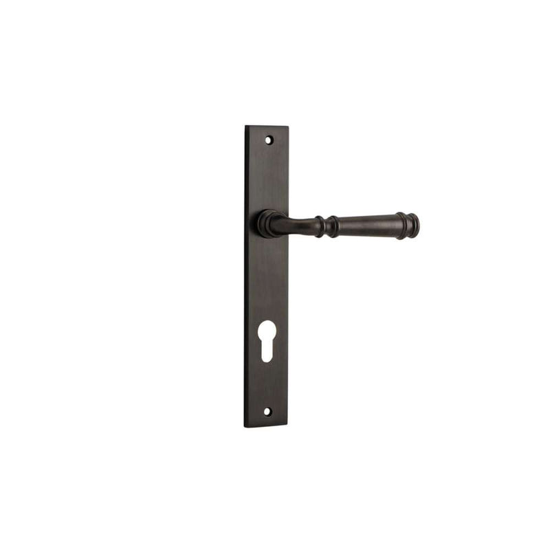 Door Lever Verona Rectangular Euro Signature Brass