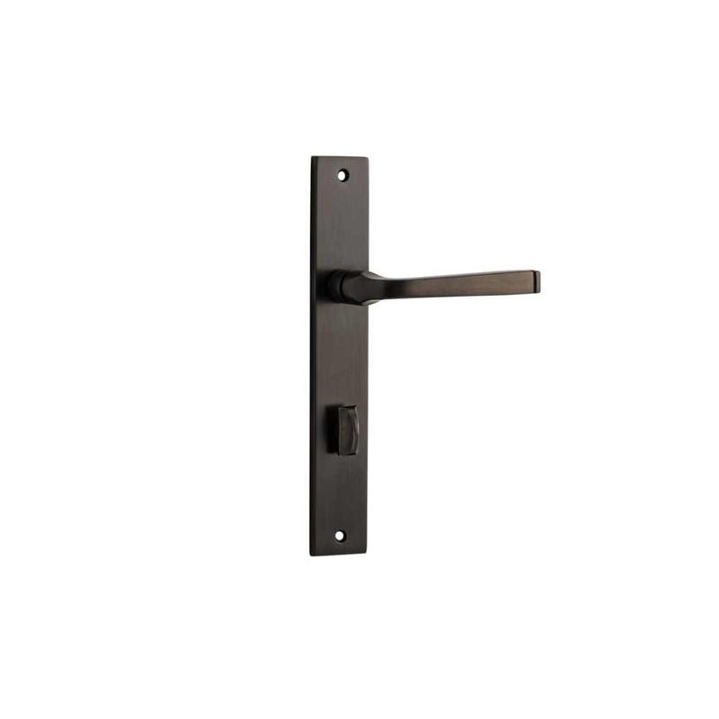 Door Lever Annecy Rectangular Privacy Signature Brass
