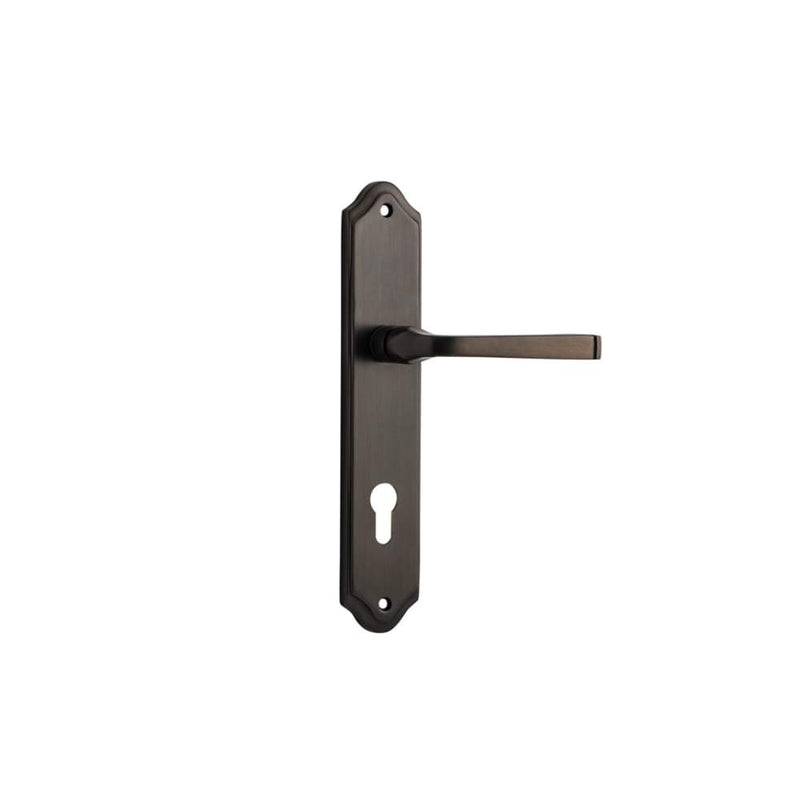 Door Lever Annecy Shouldered Euro Signature Brass