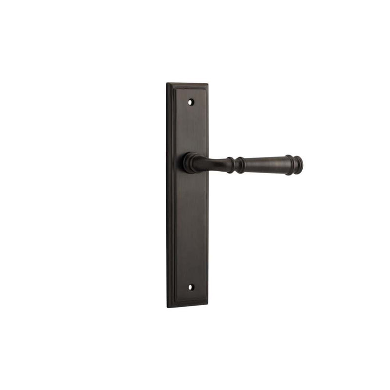 Door Lever Verona Stepped Latch Signature Brass