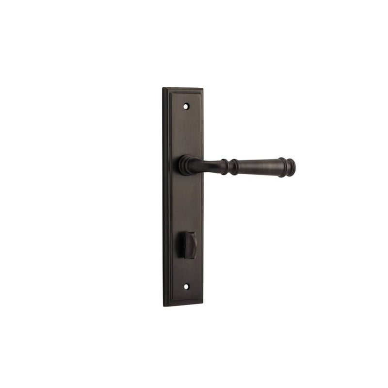 Door Lever Verona Stepped Privacy Signature Brass