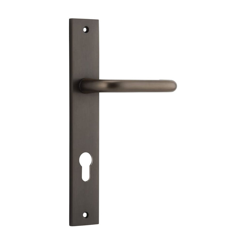 Door Lever Oslo Rectangular Euro Signature Brass