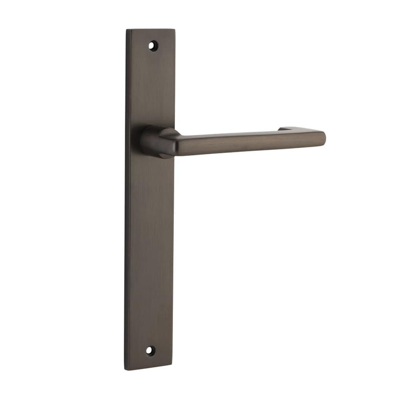 Door Lever Baltimore Return Rectangular Latch Pair Signature Brass