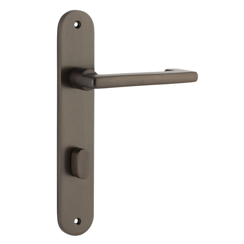 Door Lever Baltimore Return Oval Privacy Pair Signature Brass