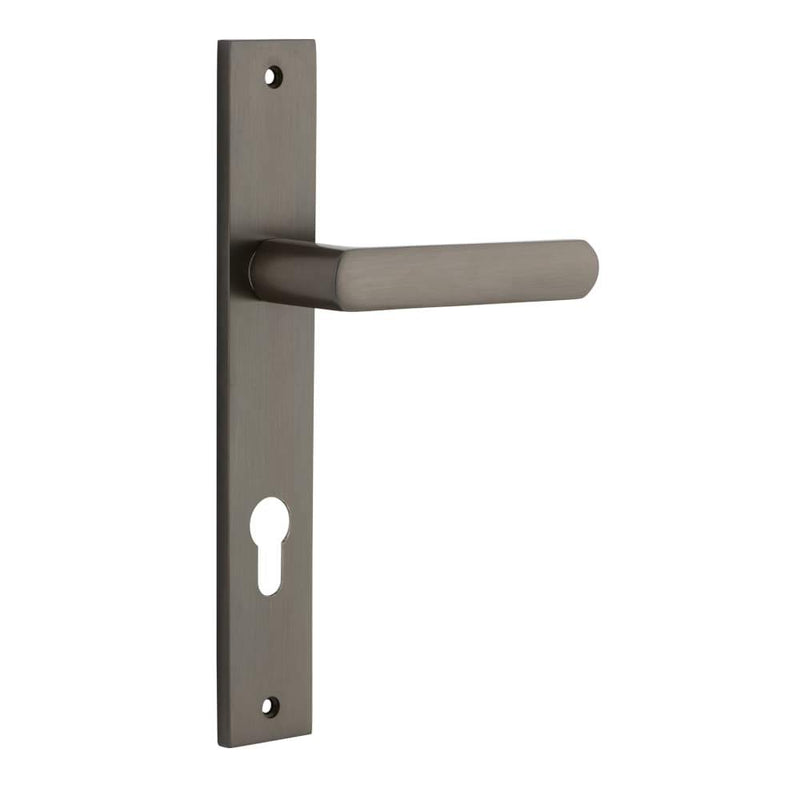 Door Lever Osaka Rectangular Euro Pair Signature Brass