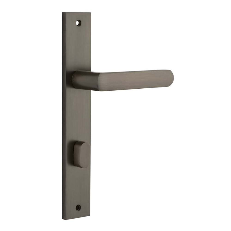 Door Lever Osaka Rectangular Privacy Pair Signature Brass