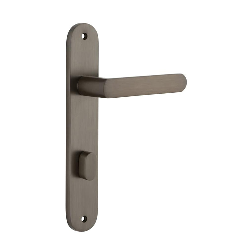 Door Lever Osaka Oval Privacy Pair Signature Brass