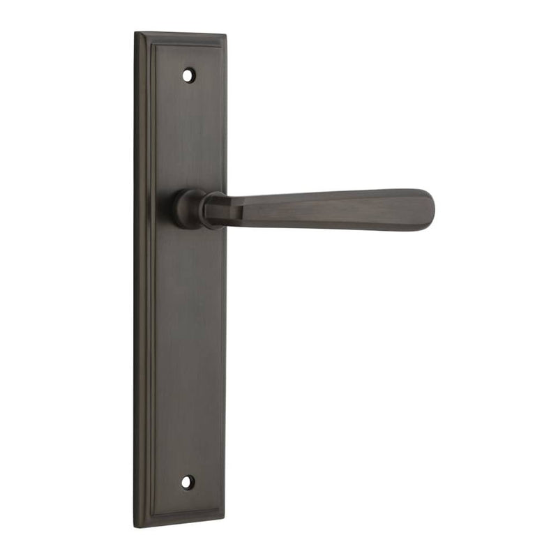 Door Lever Copenhagen Stepped Latch Pair Signature Brass