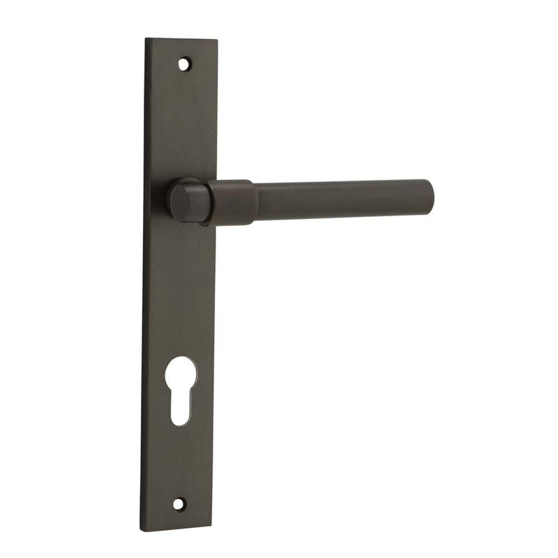 Door Lever Helsinki Rectangular Euro Pair Signature Brass
