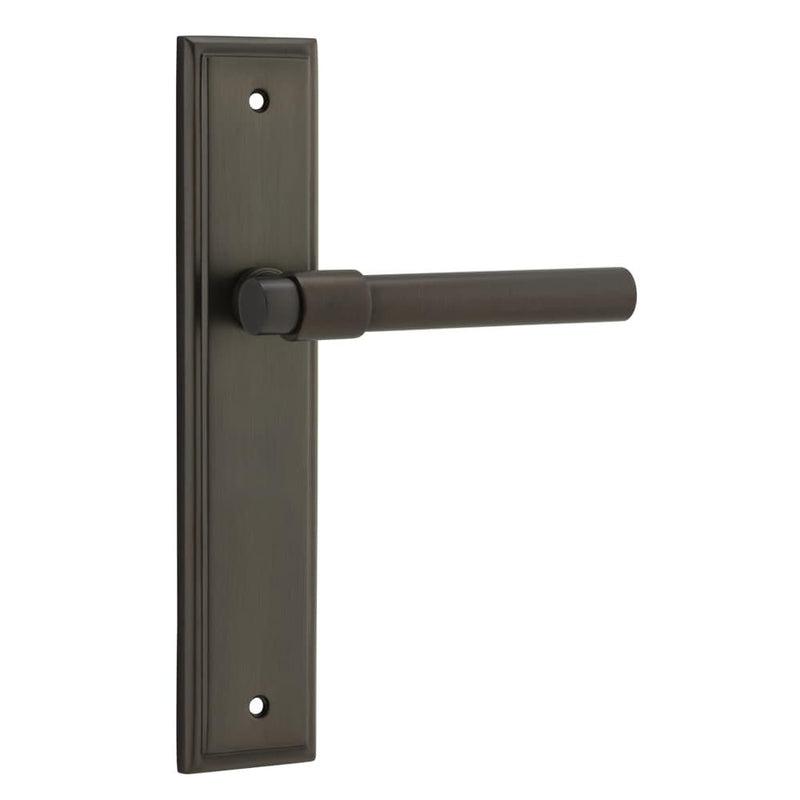 Door Lever Helsinki Stepped Latch Pair Signature Brass