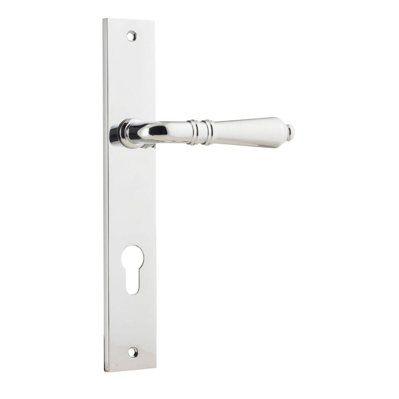 Door Lever Sarlat Rectangular Euro Polished Chrome