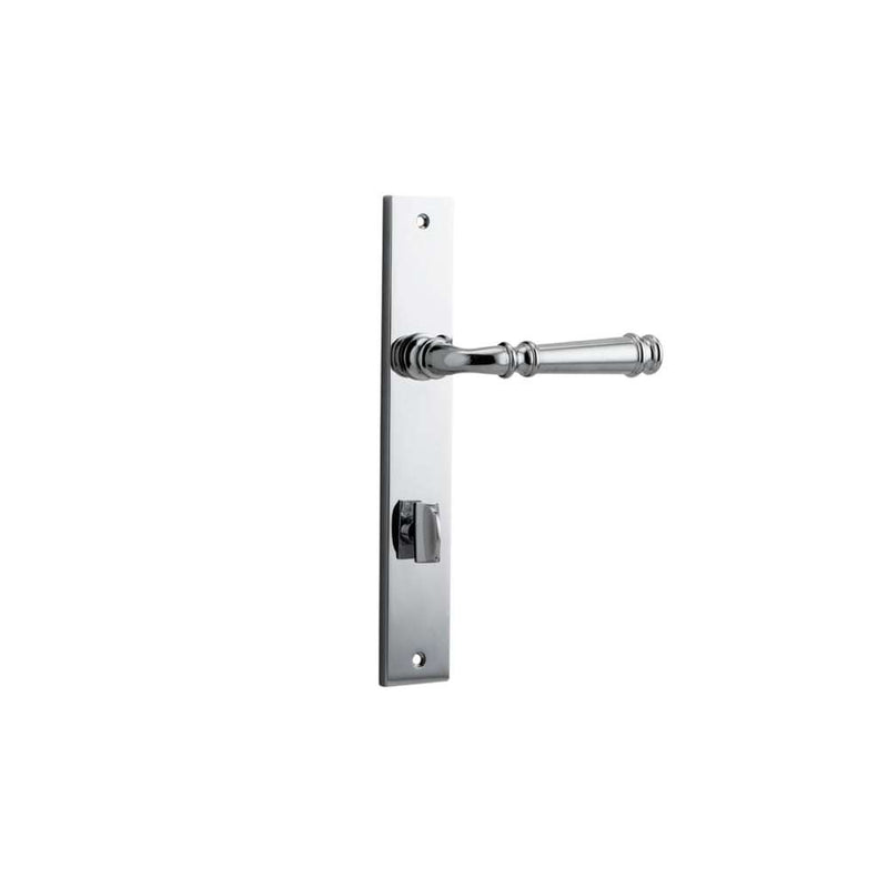 Door Lever Verona Rectangular Privacy Polished Chrome