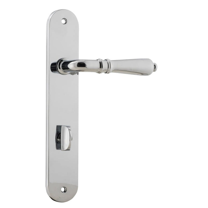 Door Lever Sarlat Oval Privacy Polished Chrome