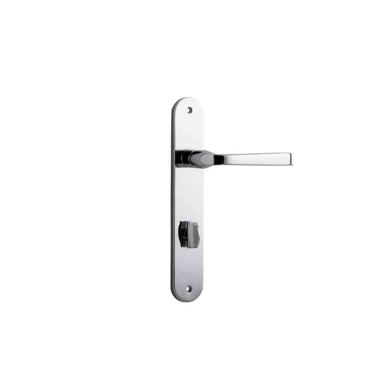 Door Lever Annecy Oval Privacy Polished Chrome